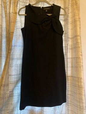 Banana Republic Black Sleeveless Sheath Dress with Bow